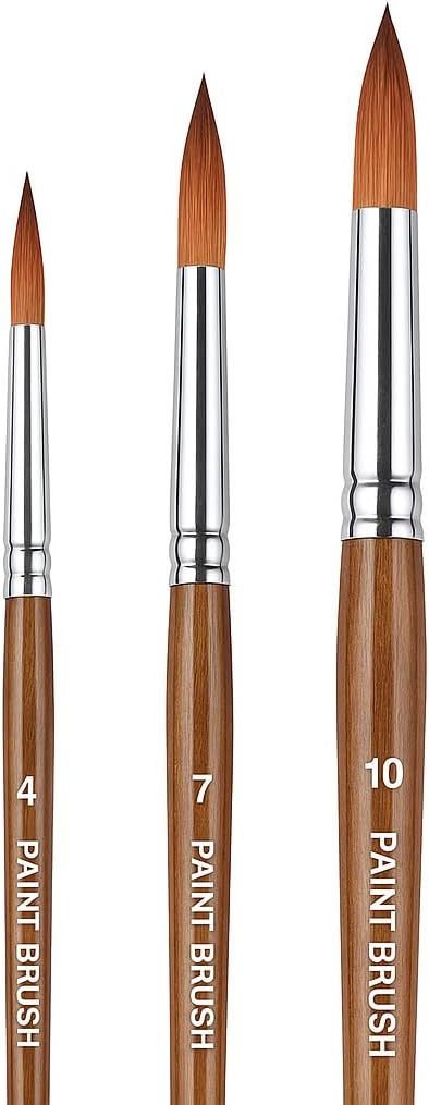 120 Pieces 3 Pieces Painting Brush Set Point Tips for Creative Art and Drawing