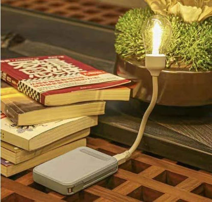 USB Portable Rustic LED Acrobat Table Lamp, Energy-Efficient Book Reading Lamp, USB Input for Powerbank, Laptop, and Vehicle Use