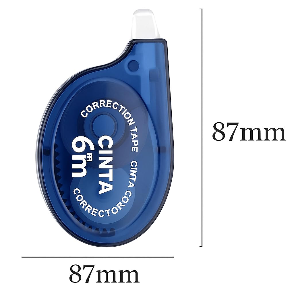 144 Pieces Correction Tape 6m White Tapes (8.7cm Assorted Colors)