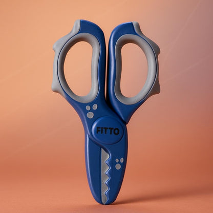 Safety Scissors for Kids – Stainless Steel Blades with Soft Grip Handle, Plastic Safety Cap, Ideal for School and Craft Use, Safe Craft Scissors for Children