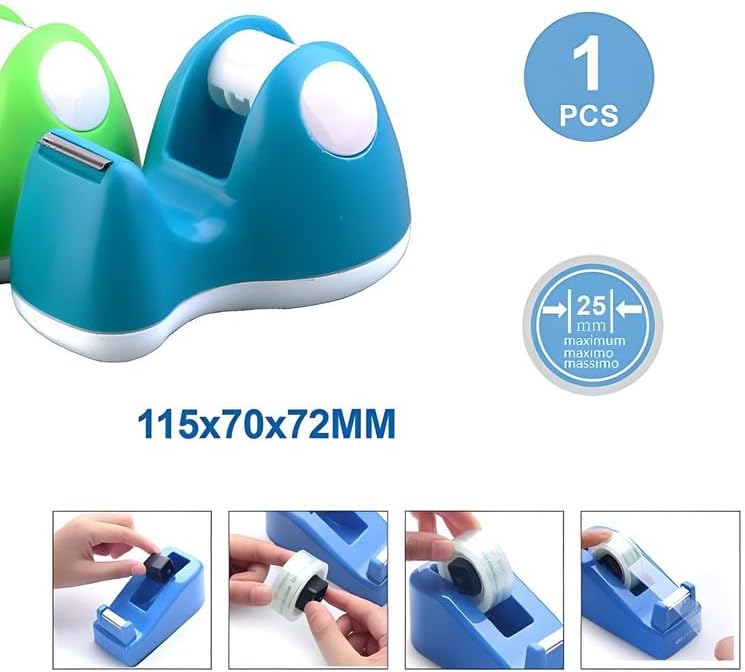 Tape Dispenser, Green for Office, Home & School