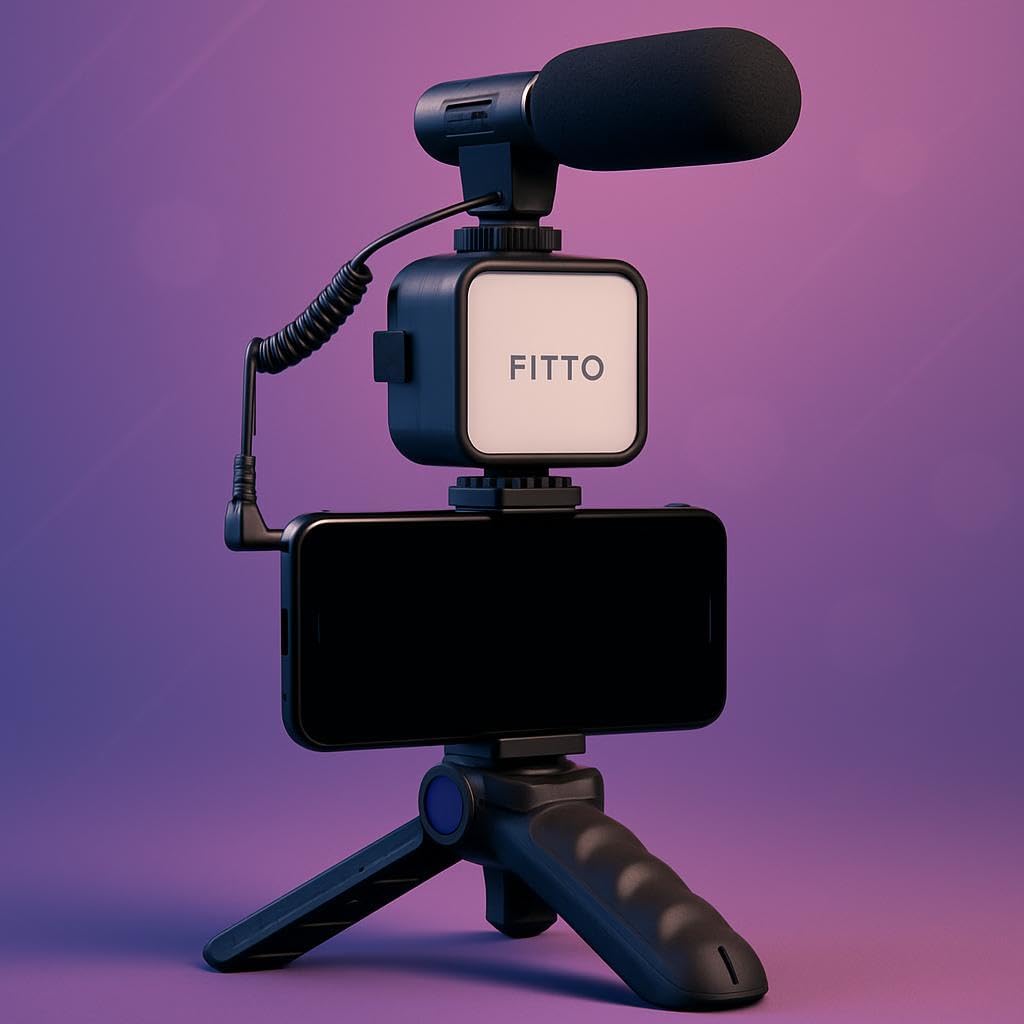 72 Pieces VK-A10 All-In-1 Vlogging Kits with Tripod & Microphone for YouTube & Social Media