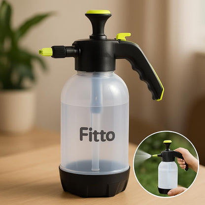2 Litre Spray Bottle with Green Trigger and Clear Container