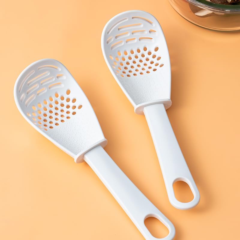 Multi-purpose Cooking Spoon - Nylon Material - White - 2 Pack