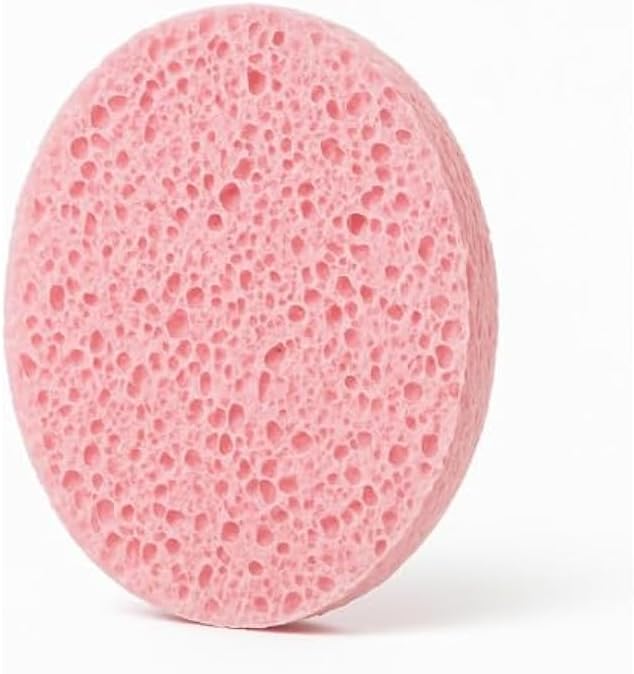 120 Pieces Pink Makeup Removal Sponge Reusable Washable Facial Cleansing Sponges for Removing Makeup Soft Cosmetic Beauty Sponge