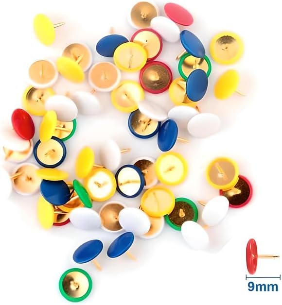 Steel Thumb Pins Set - 60 Pieces Assorted Color