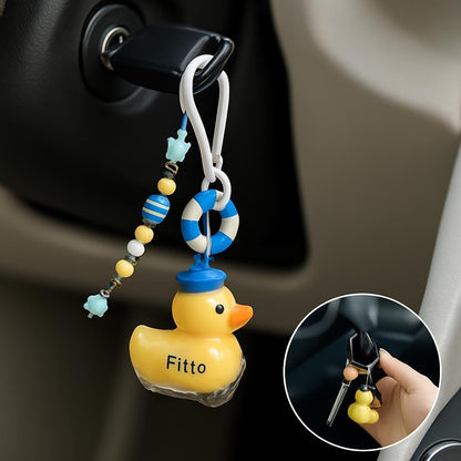 Duck 3D Doll Car Keychain - Yellow Cute Accessory for Keys and Bags