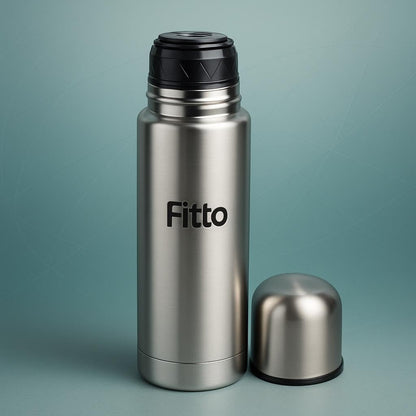 Stainless Steel Flask – High-Durability, Heat-Resistant Handle, Dishwasher Safe – Ideal for Tea, Coffee, Sauces & More – Rust Proof & Hygienic Storage Flask