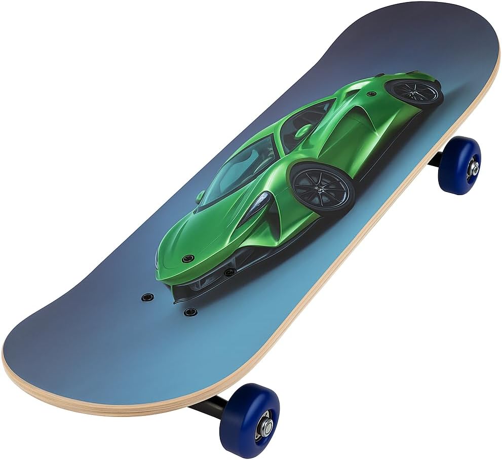 Portable Handheld Skateboard 48x14.5cm 4 Wheels Skateboard for Kids and Adults, Ride Toys, Sport Fun