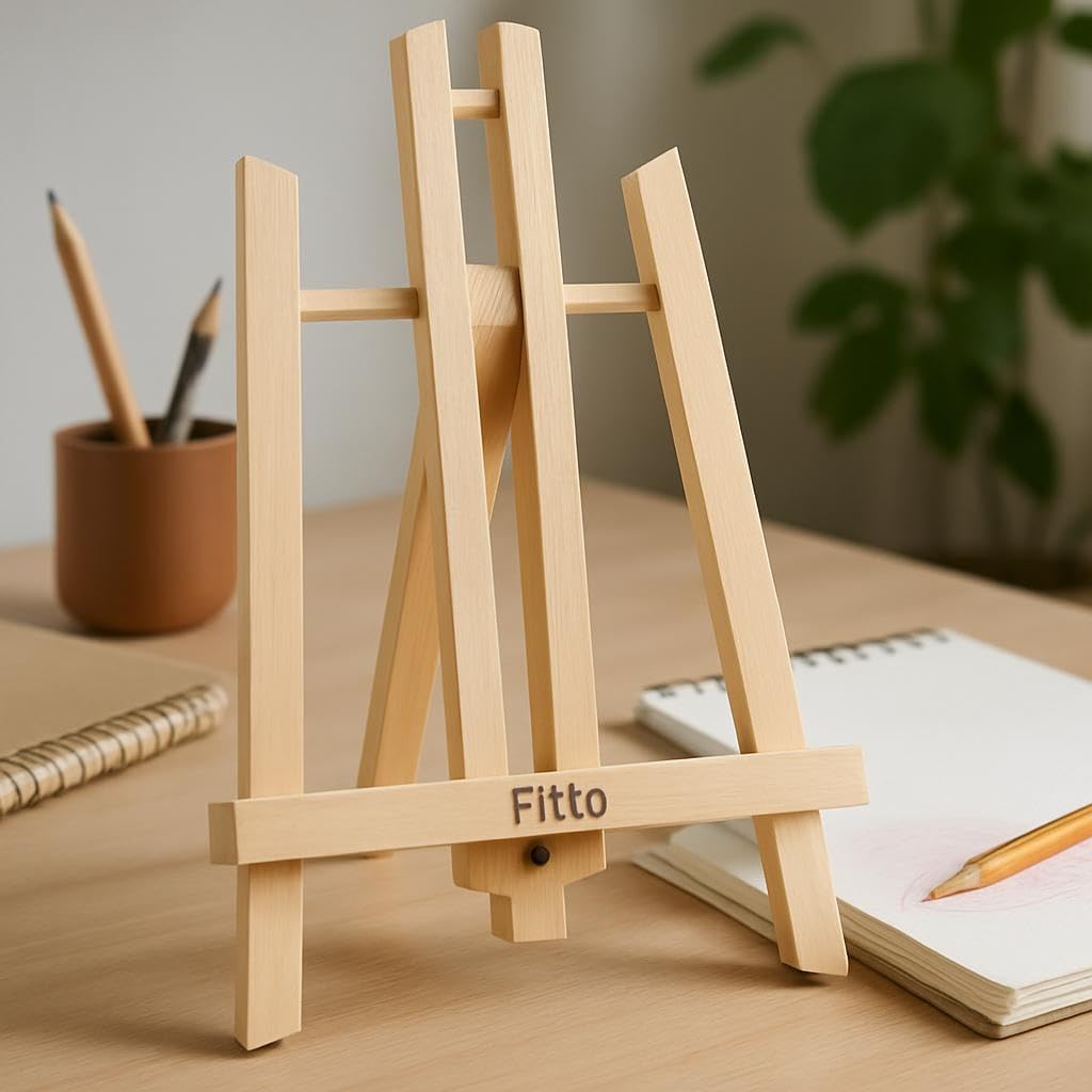 96 Pieces 40cm Tabletop Wooden Display Stand & Artist Easels for Home & Office