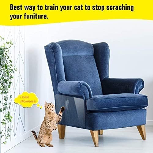 Cat Scratch Protector - Anti Scratch Cat Deterrent Sheet- PVC - Transperant, Pack of 2
