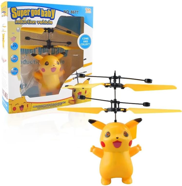 96 Pieces Pokemon Cartoon Helicopter Toys for Kids (Fun Interactive Flying Toy with Light & Sound Effects – Perfect Gift for Boys and Girls – Safe – Durable – and Easy to Use)