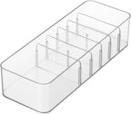 120 Pieces Small Transparent Data Cable Storage Boxes (Adjustable Compartments)