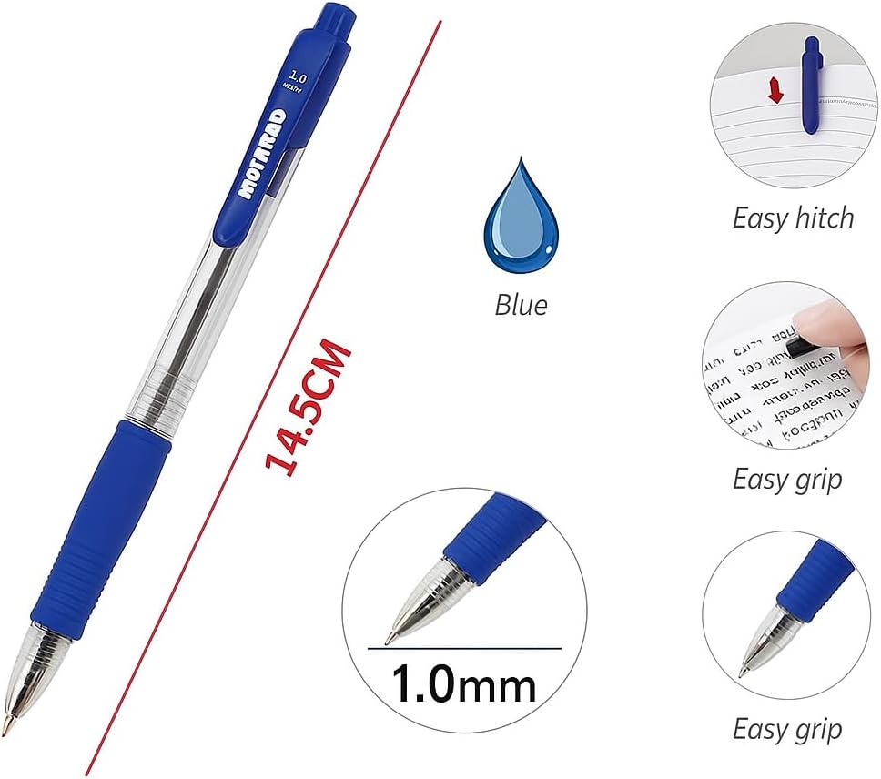120 Pieces 4 Pieces (1.0mm Ball Point Pen – 14.5cm – Blue)