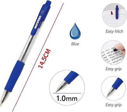 4 Pieces 1.0mm Ball Point Pen, 14.5cm, Blue