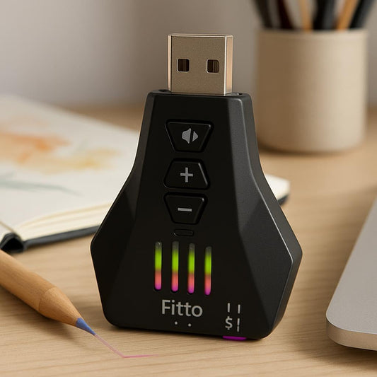 USB 2.0 Sound Card 3D Audio Adapter 3.5mm for PC and Laptop