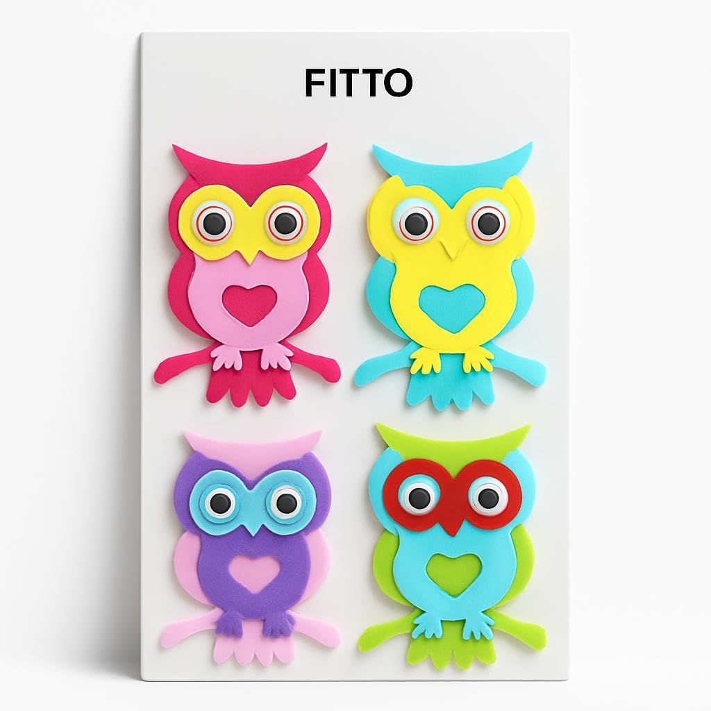 144 Pieces Owl Series Craft Stickers (17.7x11.2cm - DIY Art Decorative Set)