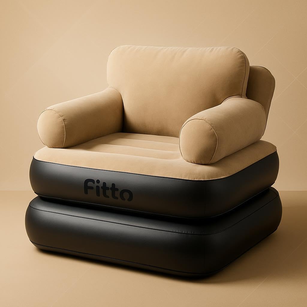 5-in-1 Inflatable Sofa Bed – Portable Inflatable Couch, Lazy Sofa for Adults, Quick Inflate, Foldable, Comfortable Air-Filled Lounge Chair for Indoor & Outdoor Use