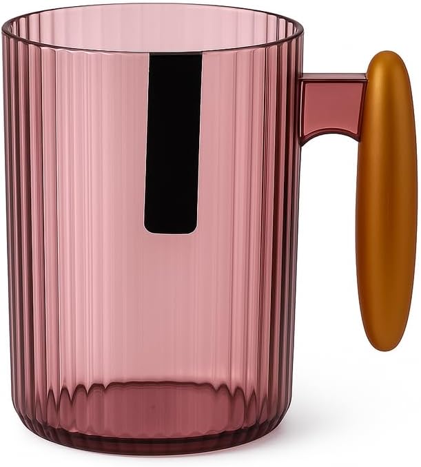 120 Pieces Light Pink Transparent Plastic Mugs (Durable and Stylish Drinkware for Home and Office Use)