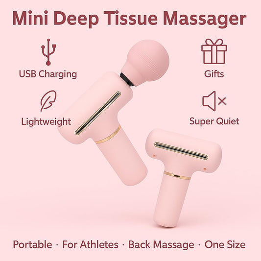 Mini Deep Tissue Massager, USB Charging, Portable, Lightweight, For Athletes, Gifts, Super Quiet, Back Massage Bar, One Size