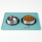 96 Pieces Cat & Dog Non-Slip Feeder Mats (Blue – Easy Clean Silicone Design)
