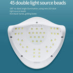 72 Pieces 54W UV LED Nail Lamps (Professional Sunlight Nail Dryer for Fingernails & Toenails with Timer and LCD Screen)