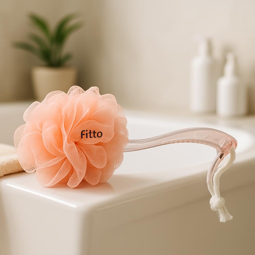 120 Pieces Bath Body Brush Loofahs with Long Handle for Men & Women