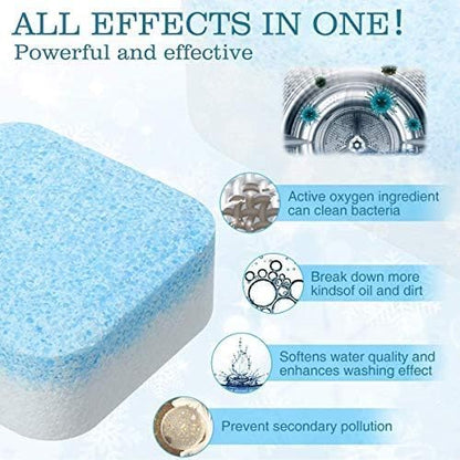 Washing Machine Cleaner, 12 Deep Cleaning Tablets, Front and Top Load, Pack of 1