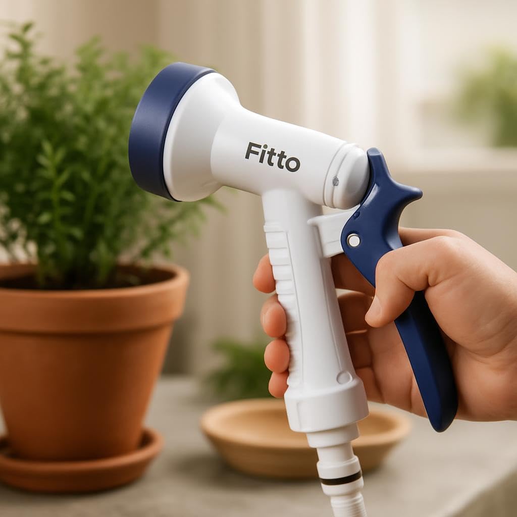 96 Pieces Handheld Garden Hose Spray Nozzles with Trigger Mechanism and Adjustable Head (White)