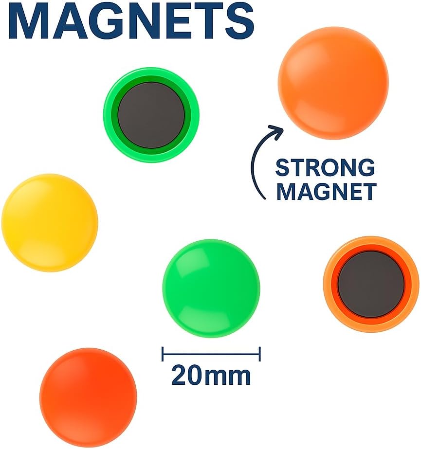 144 Pieces MAGNET 6 PC Assorted Sets for Home (Office – and School Use)