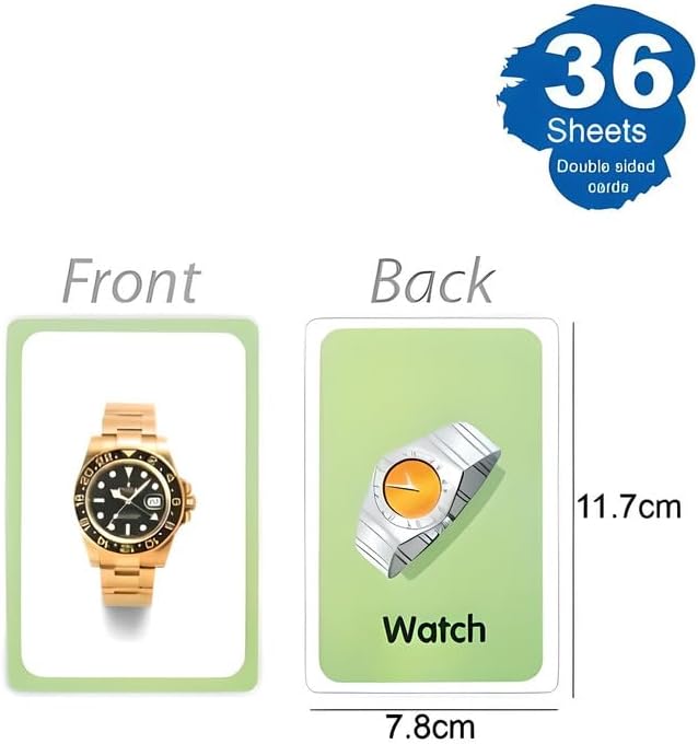 Daily Necessities Flash Cards 36 Sheets - 11.7x7.8cm