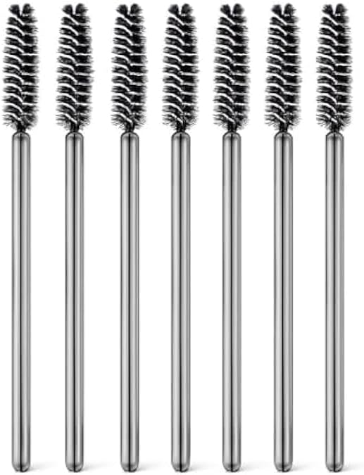 144 Pieces Eyelash Brush Pack of 6 Black - Spoolie Mascara Wands for Lashes & Eyebrows (Makeup Spoolie Brush)