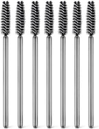 144 Pieces Eyelash Brush Pack of 6 Black - Spoolie Mascara Wands for Lashes & Eyebrows (Makeup Spoolie Brush)
