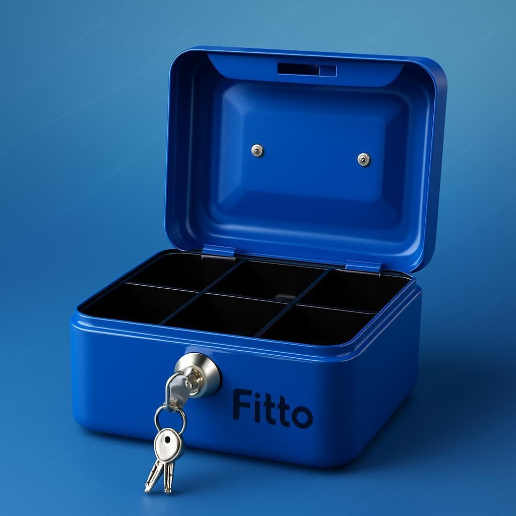 60 Pieces Blue Deposit Boxes (20x25cm Secure Storage Box)
