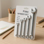 72 Pieces 5pc Metric Spanner Sets (8/10/12/14/17mm - Combination Open & Ring Wrenches for Car Repair – Bicycle – Home Garage Tools)