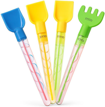 Bubble Wands 17cm for Kids Party Outdoor Bubble Toy – Fun Bubble Wand Set for Backyard, Garden, and Playtime, Pack of 4