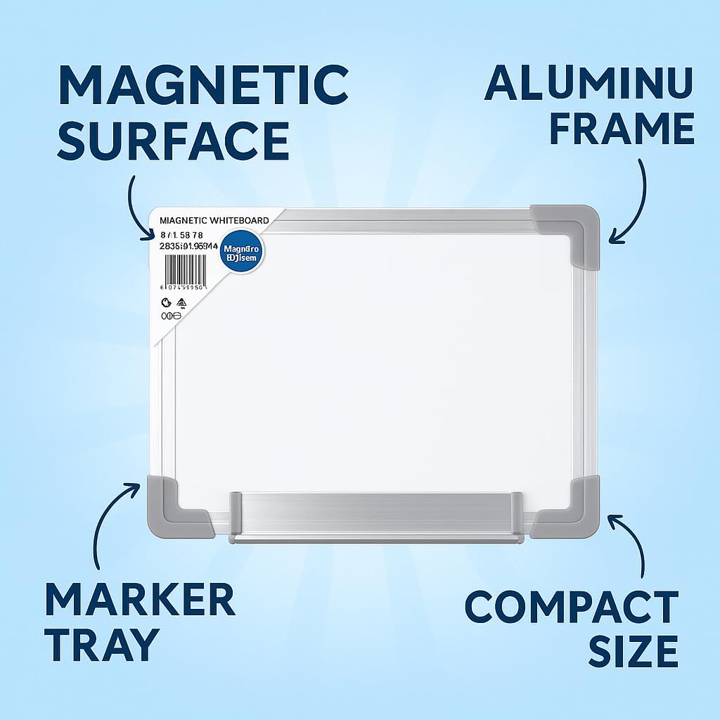 96 Pieces Magnetic Whiteboards (20cm x 30cm – Dry Erase Board for Home – Office – School – Wall Mount)
