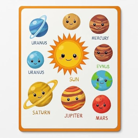 Solar System Educational Stickers for Kids – Planet Wall Decals, Removable Peel and Stick Space Stickers for Classroom & Nursery