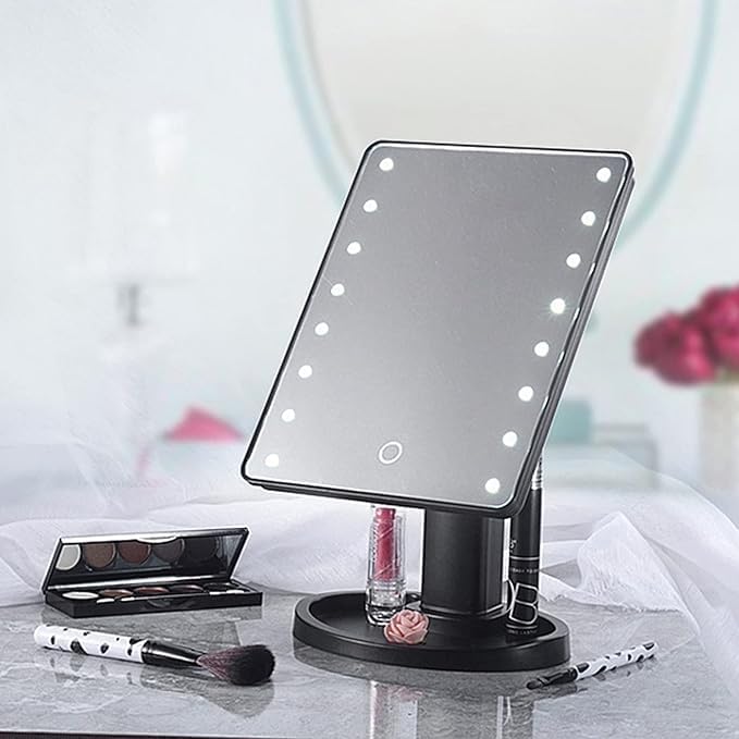 72 Pieces Vanity Mirrors with Lights (Hollywood Makeup Mirror with 9 LED Bulbs – 3 Colors Dimmable Light – 360° Rotation – White - Perfect for Beauty and Grooming)