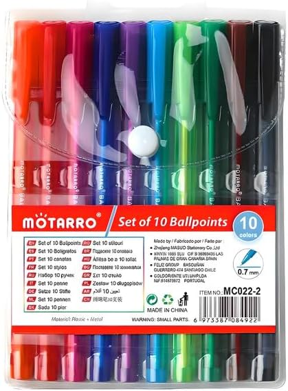 120 Pieces 7 Pieces Ball Point Pens (14.5cm – Assorted Colors)