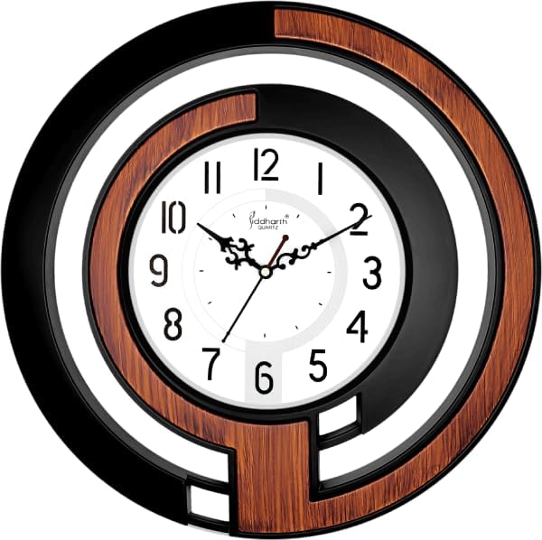 60 Pieces Elegant Wall Clocks with Silent Quartz Movement (Large Numbers – and Classic Design – Battery Operated Decorative Timepiece for Living Room – Office – and Bedroom Home Decor.)