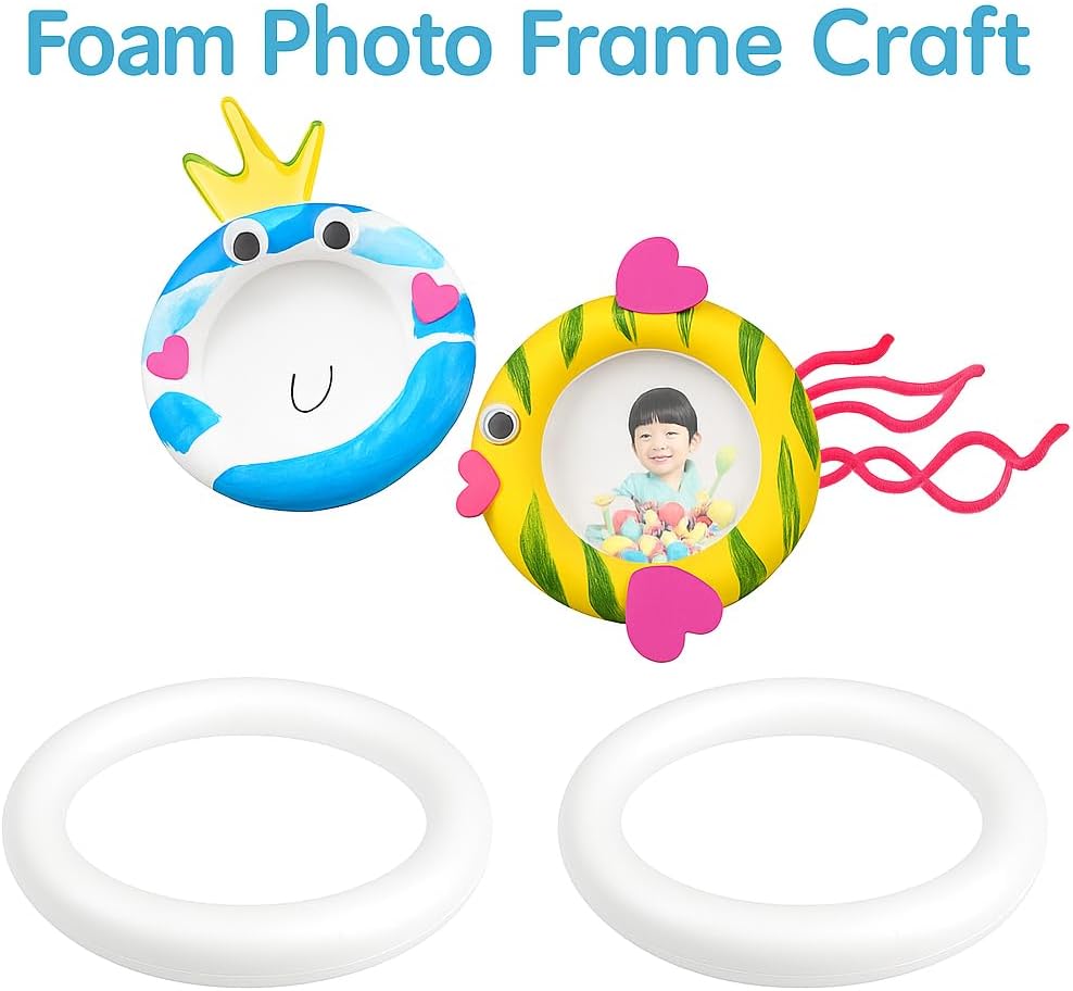 Polystyrene Ring 350mm, Craft Foam Circle for DIY Projects, Floral Arrangements, and Decorations