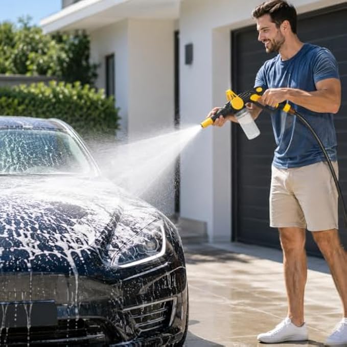 96 Pieces High Pressure Water Spray Guns with Foam Bottle (Adjustable Nozzle and Ergonomic Grip for Cleaning and Gardening)
