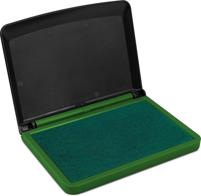 Stamp Pad – Premium Quick-Drying Ink for Clear, Smudge-Free Impressions – Ideal for Rubber & Polymer Stamps – Long-Lasting, Non-Toxic, Ink Pad for Office, Crafting, and DIY Projects, Green