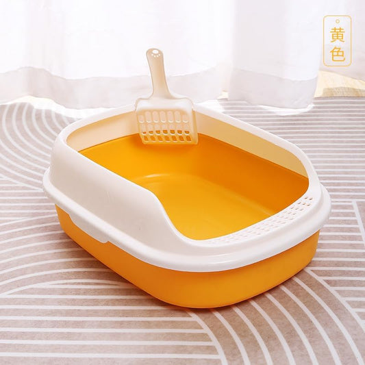 Pet Litter Box – Yellow – Easy to Clean and Maintain