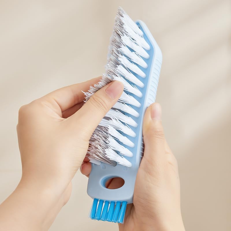 144 Pieces Multi-Functional Triangular Corner Cleaning Brush - Ergonomic Design in Rose Red ands