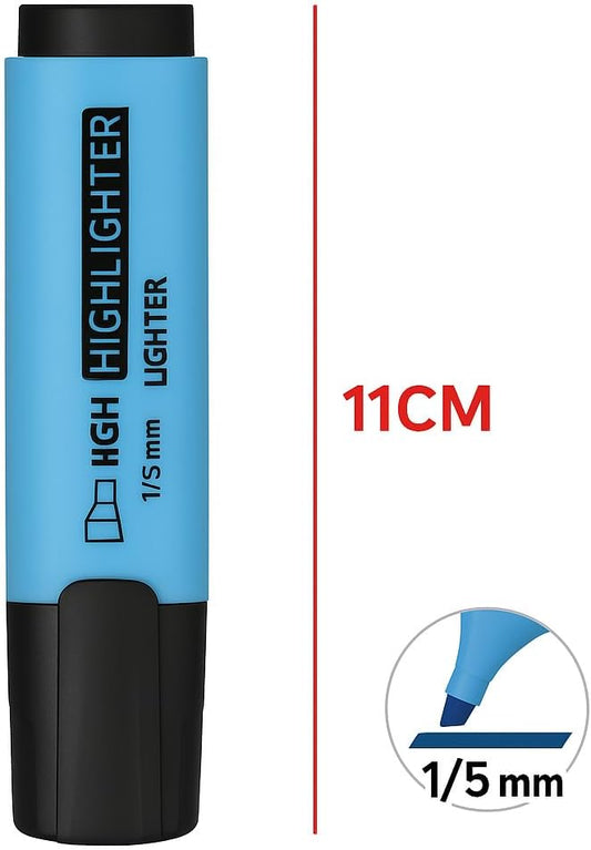 6 Pieces 1/5mm Highlighter, 11cm Assorted Colors, School Stationery Marker