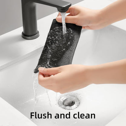 Multipurpose Cleaning Scrubber – Replaceable Cloth Pad – White & Grey