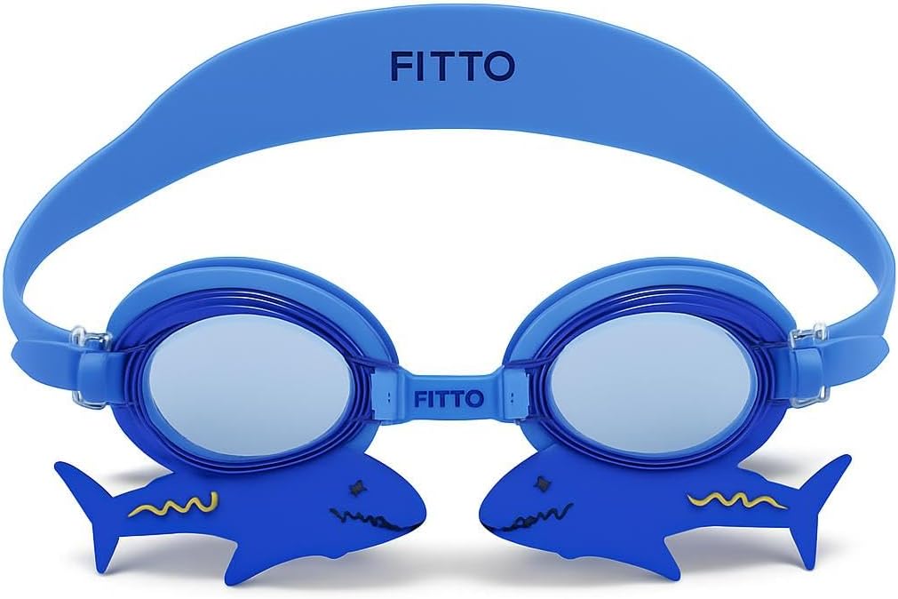 Swimming Goggles with Ear Plugs Blue – Anti-Fog UV Protection Swim Glasses for Adults and Kids