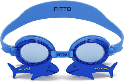 Swimming Goggles with Ear Plugs Blue – Anti-Fog UV Protection Swim Glasses for Adults and Kids